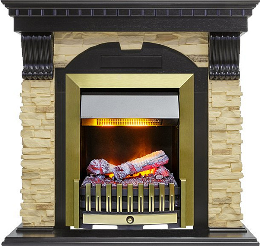 Dimplex Dublin очаг Danville Antique Brass FB2 темный дуб/сланец_1